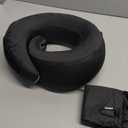 Travel Neck Pillow for Airplanes, Premium Memory Foam Neck Pillow with Ergonomic 360 Support, Travel Essentials for Plane, Car, Train and Home, Max Black