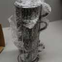 Signature Housewares Stackable Coffee Mug Tower Set with Metal Wire Rack - 15 Ounce Coffee Mugs for Coffee, Tea, Cocoa, Milk, Cappuccino, Hot Chocolate Set of 4 - Be Happy Matte Black