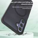 Magnetic for Samsung Galaxy A16 5G Case, with [Tempered Glass Screen Protector][Compatible with MagSafe][Military Grade Shockproof] Slim Translucent Matte Phone Case for A16 5G-Black