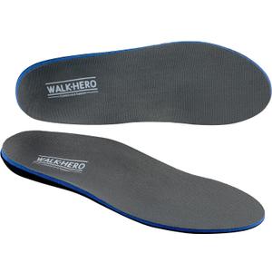 Plantar Fasciitis Feet Insoles Arch Supports Orthotics Inserts Relieve Flat Feet, High Arch (Mens 4-4 1/2 | Womens 6-6 1/2) (Gray)