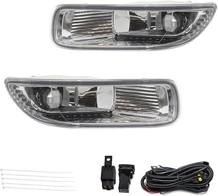 Jecoupoon Front Bumper Fog Lights Pair Compatible with Corolla 2003 2004 Left & Right Halogen Fog Light Passenger & Driver Side 8122002060 8121002060