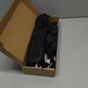 Glitter Large Rave Folding Clack Hand Fan with Holster, Boots on the Ground Popping Handheld Fan Foldable for Men Women for EDM Festival Club Party Dance, (Silver+black, Large 13") (33cm Closed | 63cm Open (13" Closed | 24.5" Open))