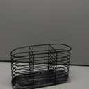 Large Utensil Holder for Kitchen Counter - Cooking Utensil Holder Organizer with Diatomaceous Earth Base - Prevents Water Buildup and Dries Instantly, Kitchen Holder for Cooking Utensils Black