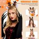 Reindeer Antlers Headband: Deer Hair Hoop Party for Halloween Christmas Birthday and Dance Parties