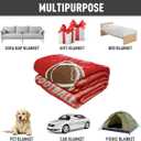 HommomH Sports Fleece Blanket 40" x 50" Eat Sleep Football Red Lightweight Fuzzy Cozy Soft Warm Throw for Man Boy Teen, Air Conditioning