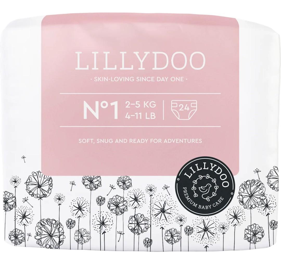 LILLYDOO Skin-friendly Baby Nappies - Size 1 (2+ kg), Pack of 24, Safe Leak Protection, Soft, No Perfumes & Lotions for Sensitive Skin, Dermatologically Tested