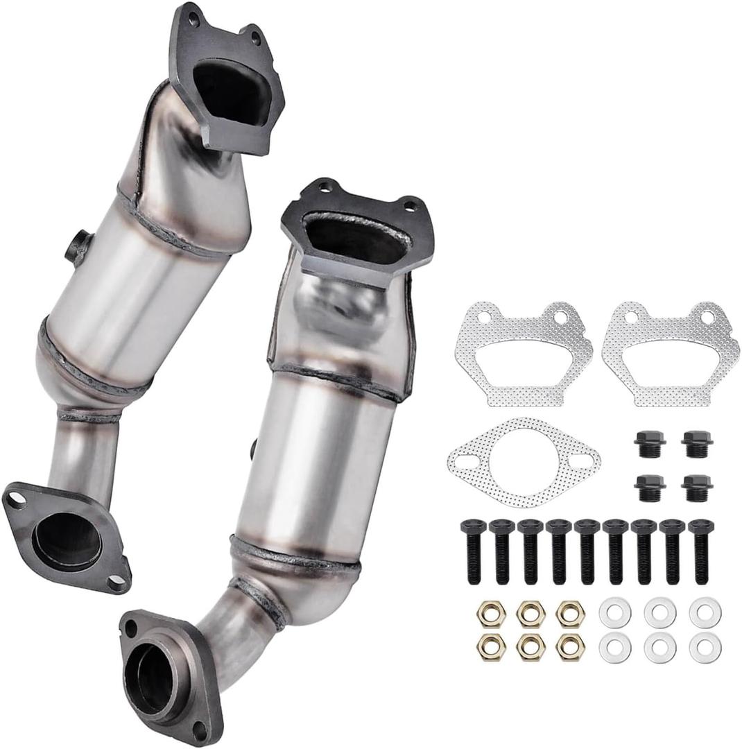Front Rear Catalytic Converter Compatible with 2011-2019 Chrysler Town & Country Dodge Grand Caravan Journey Avenger 200 3.6L Replace 674121 Without Heat Shield Bracket (EPA Compliant)