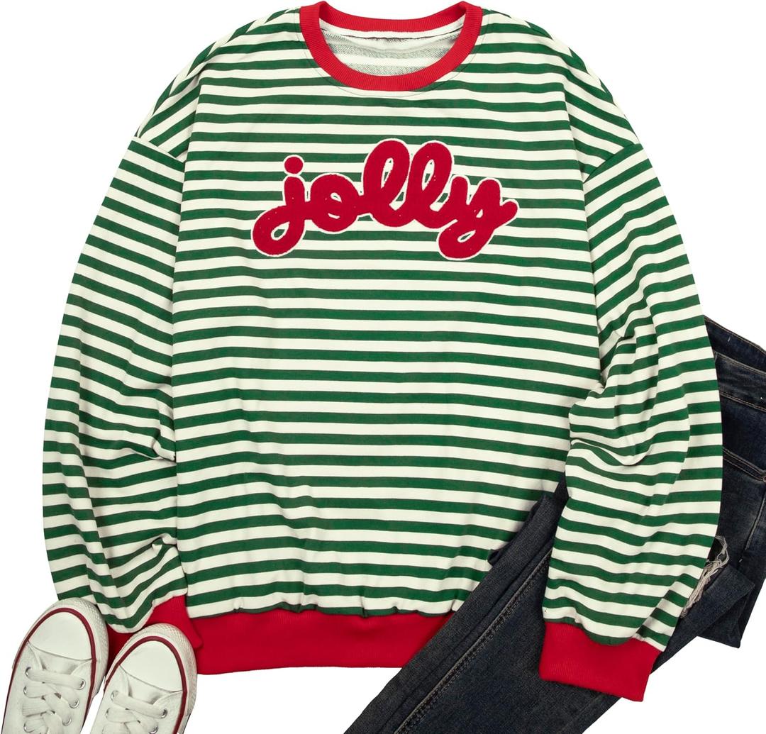 Christmas Sweatshirts for Men Jolly Crewneck Sweater Xmas Long Sleeve Pullover Top Mens (XL)