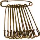 50 Pcs Safety Pins Heavy Duty Large Safety Pins (Brown)