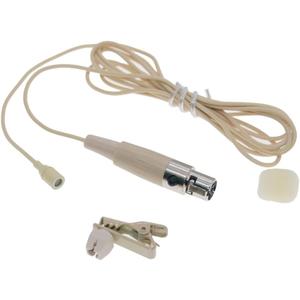 Mini TA3F 3Pin Clip-On Lapel Lavalier Microphone for AKG Wireless Wireless BeltPack Transmitter Omnidirectional Core Beige