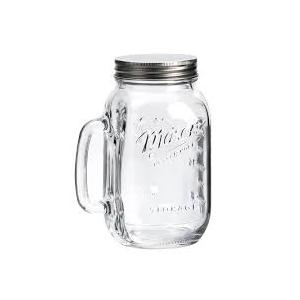 Mason Craft & More Glass Jar with Handle and Lid - Clear
