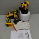 Cordless Paint Sprayer 30000RPM High Speed for Dewalt 20V Battery 1400ml High Capacity Container Spray Paint Gun for for House Furniture Painting Gold(Not Include Battery)