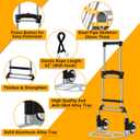 Foldable Hand Truck Dolly, 330 lbs Heavy Duty Capacity, Lightweight Aluminum Alloy Cart with Telescoping Handle, Adjustable Height, Easy Storage, for Moving, Shopping, Delivery, and Warehouse Use