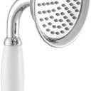 Shile Large Size 4.25 Inch Traditional Brass Chrome Ceramics Telephone Handheld Shower Head for Bathroom