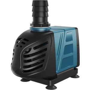 Uniclife Aquarium 800 GPH Submersible and Inline Water Pump 55W 8ft High Lift AC 120 V Quiet Return Pump with 6 ft. Power Cord for Large Fish Tanks Pond Waterfalls Fountains Sumps and Gardens