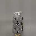 Leviton 20-Amp, 125-Volt, Narrow Body Duplex Receptacle, Straight Blade, Commercial Grade, Self Grounding, CR20-GY, Gray