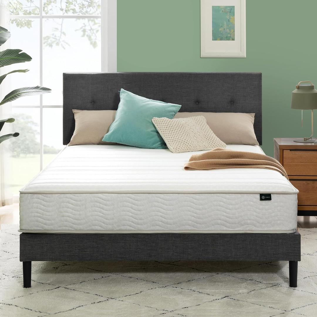 ZINUS 8 Inch Foam and Spring Hybrid Mattress [New Version], California King, Fiberglass Free, Medium Firmness, Durable Support, Certified Safe Foams & Fabric, Mattress in A Box (White)