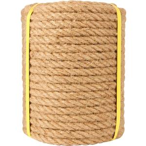 Jute Rope (1/2inchX 100ft) Twisted Hemp Rope for Crafts Landscaping, Home Dcor, and Gardening, Strong and Durable,Suitable for Indoor and Outdoor use