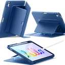 ESR for iPad A16 Case, iPad 11th/10th Generation Case (2025/2022), Vertical Stand Cover, Multi Stand Angles, Ultra-Stable Cover with Pencil Holder, Flip Series, Blue | (2025/2022), Multi Stand Angles, Ultra-Stable Cover, with Pencil Holder, Blue