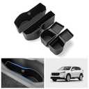 4PCS Car Door Tray Organizer for Honda CRV CR-V Accessories 2023 2024 2025 2026 Car Front and Rear Door Slot Pocket Tray Organizer CRV Door Side Storage Box TPE Material Black