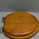 Angel Shield Wood Veneer Natural Toilet Seat with Quiet Close,Easy Clean, Quick-Release Hinges(Round,Wood) (Round-16.5")