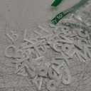 72 Pcs Iron on Letters for Fabric, Alphabet Embroidered Patch A-Z, Number Patch 0-9, Iron on Letters and Numbers for Clothes, Hat, Jeans(White)