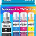 T542 Ink Refill Bottle Compatible with 542 Ink Pigment Ink Work with ET-5800, ET-5850, ET-5880,ET-16650, ST-C8000 Printer