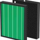 400/400S Replacement Filter Compatible with Coway AIRMEGA Max2 400 400S 400(G) 400S(G) Air Purifi-er, Max2 Green True HEPA and Active Carbon Filter Set, AP-2015-FP, 2 Pcs 1 Set