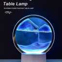 Moving Sand Art Lamp, 3DMoving Sand Art, Quicksand Bedside Lamp, Creative Glass Sand Painting Colorful Night Light, Home Relaxation and Office FF