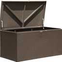Arrow 4' x 2' x 2' Spacemaker Espresso 134 Gallon Hot-Dipped Galvanized Steel Storage Deck Box