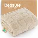 Bedsure Dog Blankets for Medium Dogs Washable - Fluffy Fuzzy Puppy Cat Blanket with Premium 300GSM Coral Fleece Soft for Pet Kitten Doggy, White, 30x40IN