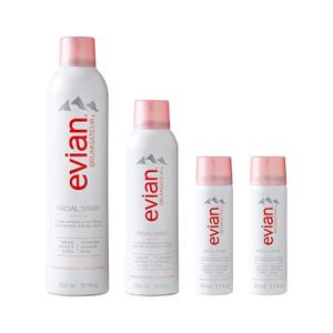 Evian Facial Spray 24/7 Kit - Hydrating Mineral Water Mist for Face & Skin - Refreshes Makeup, Sets, & Tones - Travel-Friendly Sizes for Daily Moisture Boost