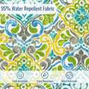 Outdoor Chaise Lounge Cushion for Patio Furniture 72 x 21 x 3 Inch, Water Resistant Patio Lounge Chair Cushion with Straps for Lawn Pool Furniture,Damask Green