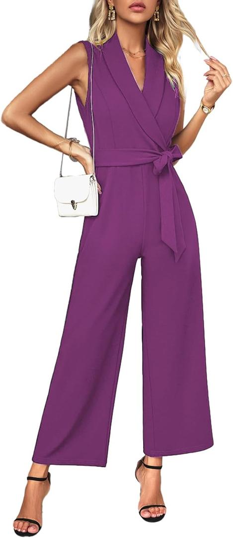 SheKiss Sexy Backless Summer Jumpsuits Casual Purple (Purple), L Size