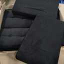 3-in-1 Convertible Sofa Bed, Pull-Out Sleeper Bed with Adjustable Backrest & Two Arm Storage Pocket, Velvet Futon Couches, Loveseat, Black