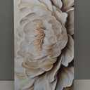 VANSEEING White Flower Canvas Wall Art Peony Floral Pictures Oil Painting Prints Aesthetic Botanical Modern Artwork Wall Decor for Living Room Home Office Dining Room Ready to Hang 20" x 40"