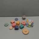 SpringFlower 3 in 1 Montessori Toys for Babies 0-3-6-12 Months, Rattle Teether & Baby Blocks & Soft Stacking Rings, Sensory Developmental Education Toys,Gift for Toddler Baby 0-3-6-12-18 Months