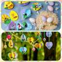 Tenceur 36 Sets Easter Eggs Craft for Kids Easter Eggs 3D Craft Easter Story Coloring Set with Sunday Activity Crafts for Kids Bible Sunday Bible Stories Gifts