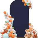 7.2FT Wedding Arch Cover  Stretchy Spandex Fabric Backdrop for Arch Stand  Ideal for Wedding Ceremony, Birthday Party, Baby Shower & Photo Booth Decoration (Dark Blue)