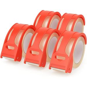 Heavy Duty Clear Packing Tape with Dispensers (6 Rolls, 1.88 x 25 yd)  Strong Shipping Tape for Moving, Holiday Gift Wrapping, Mailing & Everyday Packing