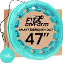 FIT ON FORM Infinity Weighted Hula Hoop for Adults Weight Loss, Smart Exercise Hola Circle Hoop for Women Abs Workout (Green - 47 Inch)