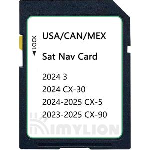 2025 Update Navigation SD Card (Version.2024), GPS SD Map for 24 CX-30/3, 24-25 CX-5, 23-25 CX-90, USA/CAN/MEX Coverage, Plug & Play (KMV6-66-EZ1C)