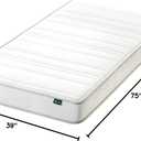 Zinus 8 Inch Foam and Spring Hybrid Mattress [New Version], Twin, Fiberglass Free, Medium Firmness, Durable Support, Certified Safe Foams & Fabric, Mattress in A Box, White