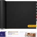 Leather Repair Patch Tape Kit, Self Adhesive Leather Repair for Furniture, Couch, Sofa, Car Seats,Office Chair,Vinyl Repair Kit.60inx16in (Black-Litchi Grain)