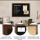 4 THOUGHT Chalk Board 18" x 24", Magnetic Chalkboard for Wall Rustic Blackboard Hanging Chalkboards Sign Board Menu Board for School Kitchen Decor Office Home 4 Markers 8 Magnets, Brown