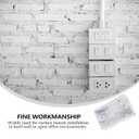 Totority Wall Socket Junction Box 5 Pcs ABS, White, 4.72 X 2.87 X 1.37 Inch, External Installation, Home Decor Electrical Outlet Box for Household Use