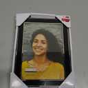 Malden International Designs Black Sleek With Silver Inside Border Picture Frame, 5x7, Black