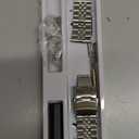 20mm 22mm 23mm 24mm Stainless Steel Watch Band Curved Ends Tapered Metal Watch Bracelet for Men Women Jubilee Bracelet Watch Strap Deployment Double Flip Lock Buckle Black Silver