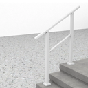 2-3 Step Hand Rails for Outdoor Steps, 3 Step Adjustable Railing for Stairs, Outdoor Handrails for Exterior Steps, Wrought Iron Porch Railing, White