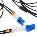 GESD 50 Meter Outdoor Armored LC to LC Duplex Port Fiber Optical Patch Cable SM Jumper Cord - SingleMode 9/125um (LSZH OS1/OS2 Compatible) 50M/160ft